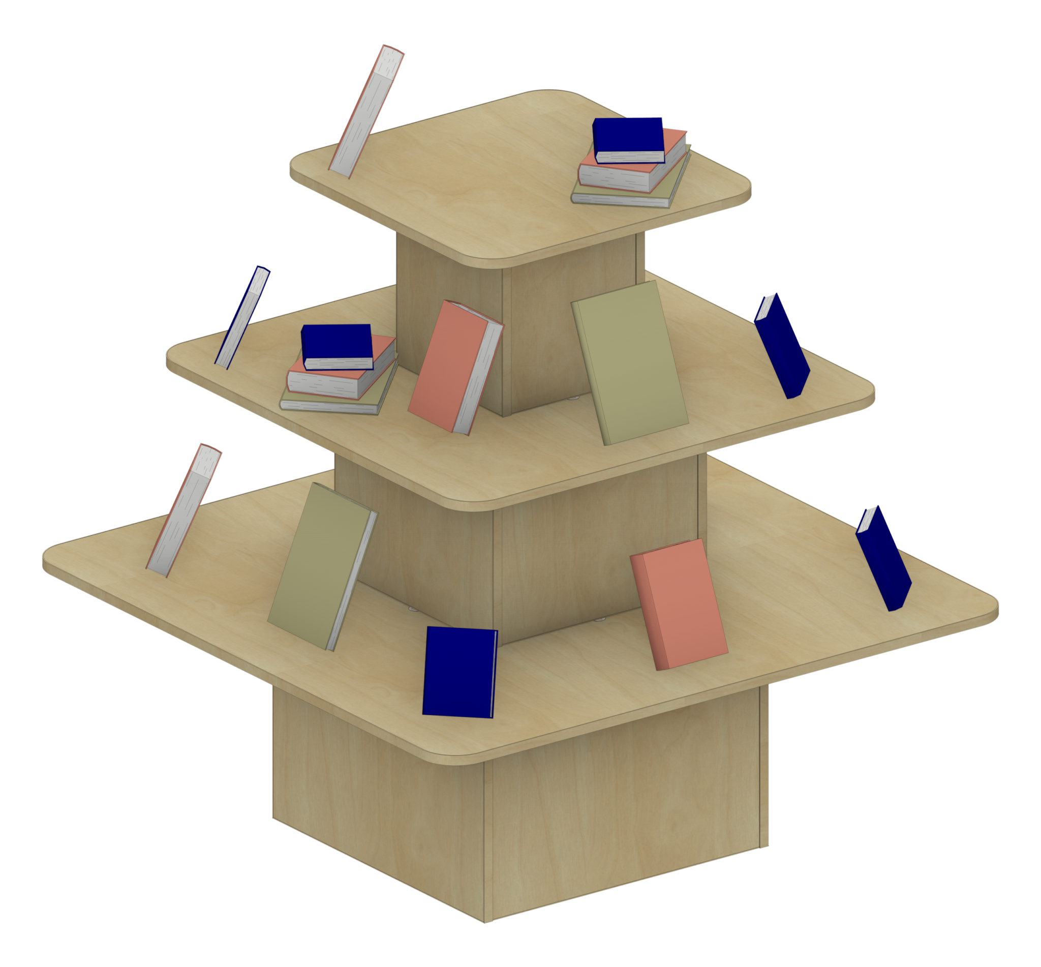 Pyramid Table Display Pyramid Display Stand – Fry Library & School Supplies